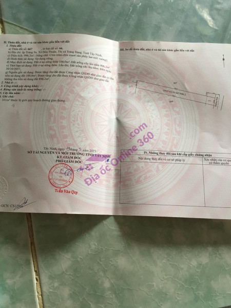 Chính Chủ Gia Đình Cần Bán Lô Đất Xã Đôn Thuận, Huyện Trảng Bàng, Tây Ninh