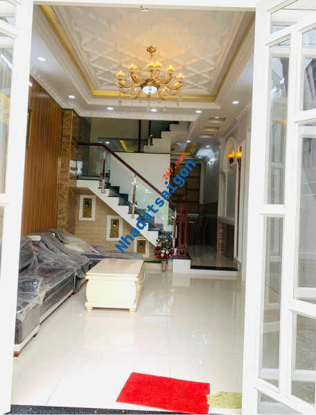 Cho thuê nhà 4 tầng, Mặt tiền hẻm xe hơi- Khu dân cư Sài Gòn Mới, Nhà Bè