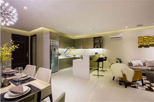 An gia skyline block a tầng cao, 3pn , 2wc, giá 14 triệu.